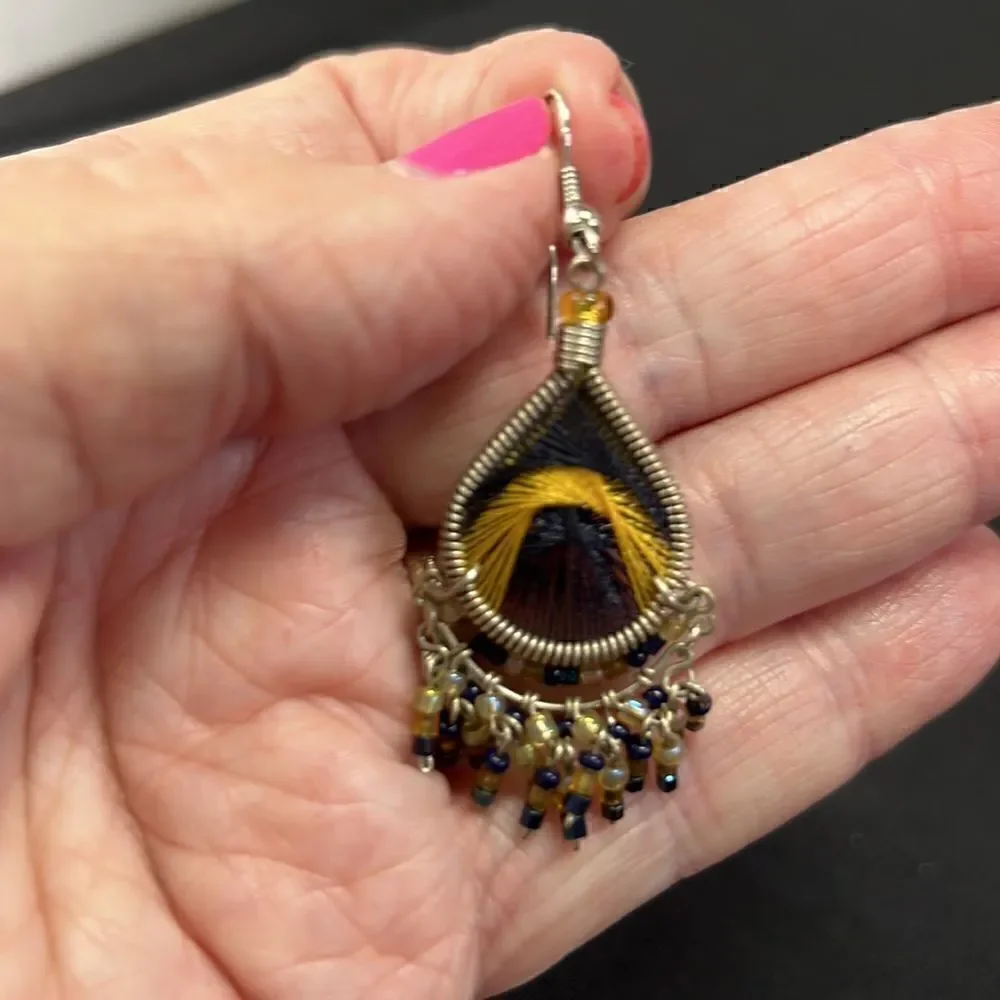 Super Unique Thread and Bead Earrings!